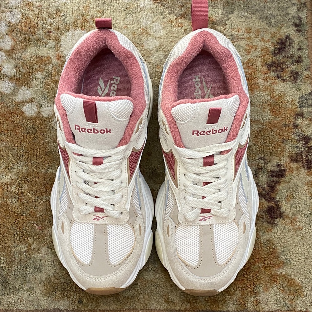 Reebok Women's Rose and Cream Sneakers